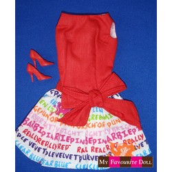 Barbie Bow Party Dress - Red Bodice DDC